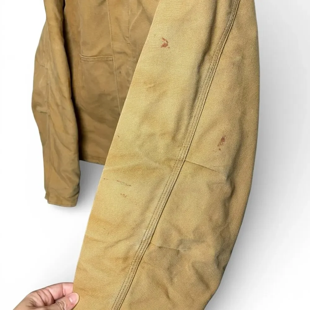 Carhartt Men's Brown tan distressed Field work Jacket XL